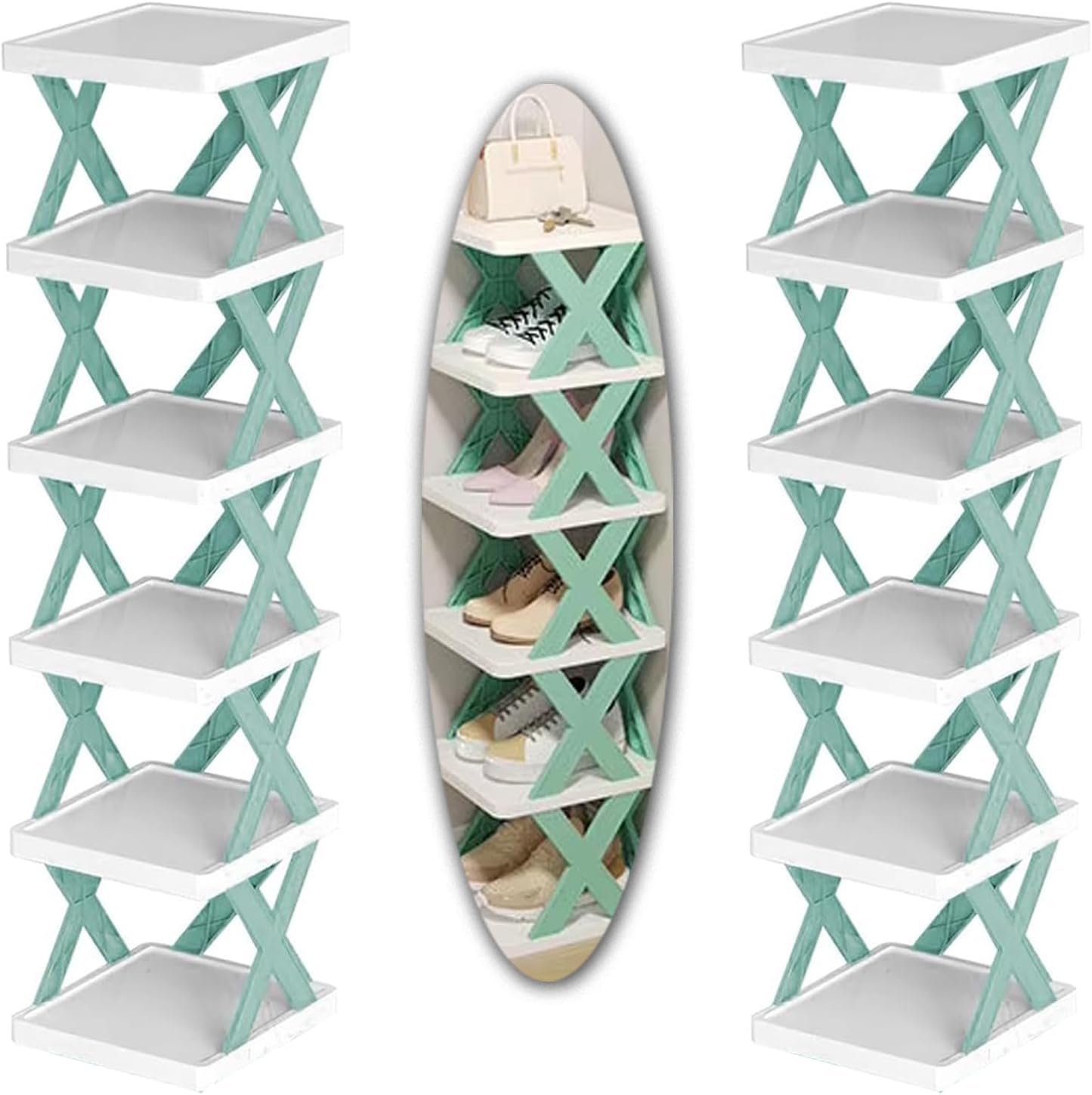 X-Shaped Shoe Rack