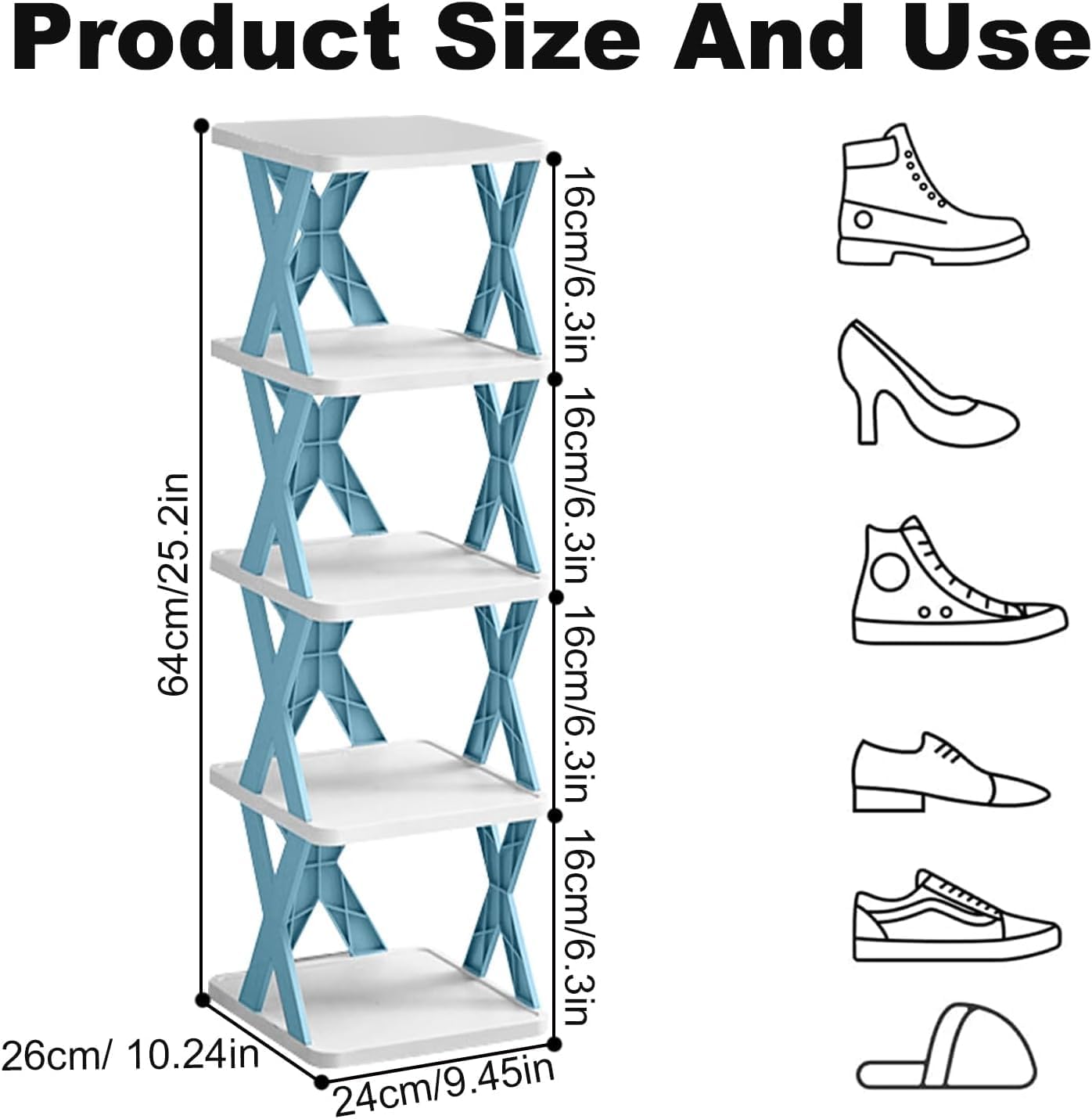 X-Shaped Shoe Rack