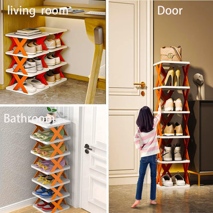X-Shaped Shoe Rack