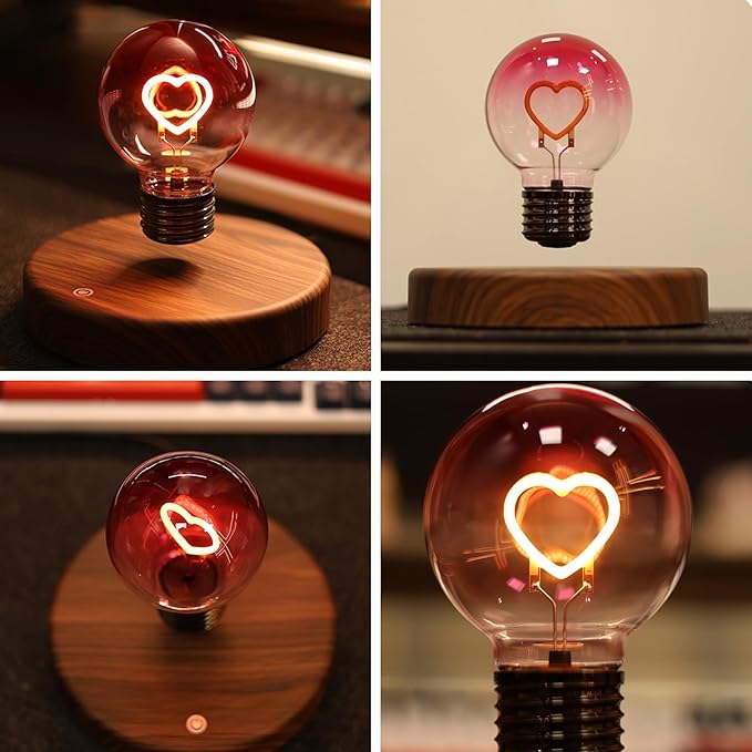 Levitating Heart LED Bulb Lamp