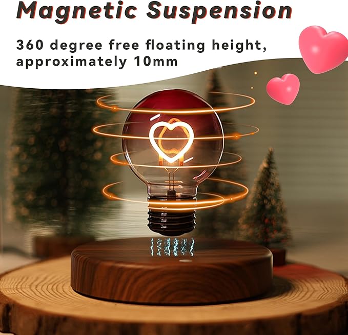 Levitating Heart LED Bulb Lamp