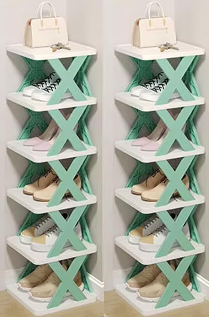 X-Shaped Shoe Rack