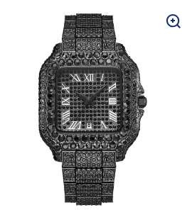 Straight European  Diamond Watch