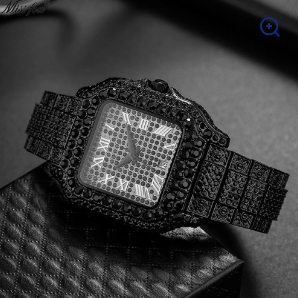 Straight European  Diamond Watch